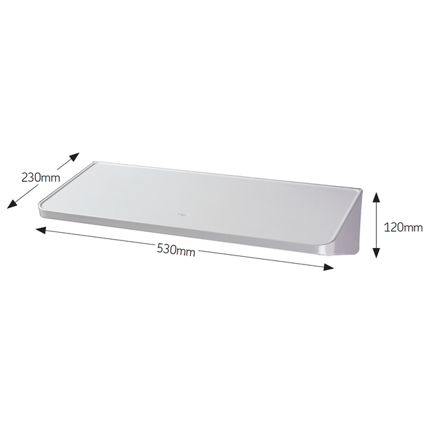 AKW Large White Polypropylene Shelf