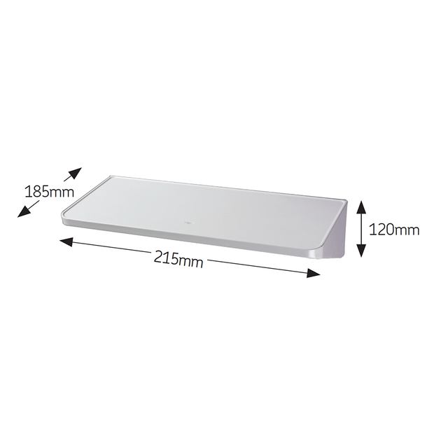 AKW Small White Polypropylene Shelf
