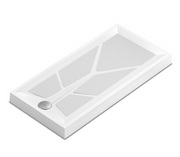 Sulby 2 1300mm x 700mm x 110mm Shower Tray with Gravity Waste