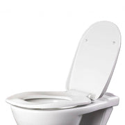 AKW White Ergonomic Toilet Seat with Lid